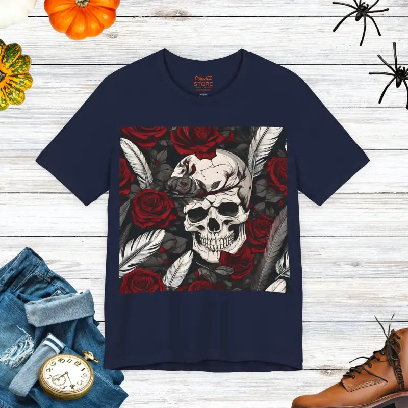 Creepy Skull Unisex Jersey Short Sleeve Tee - Halloween - DipaliZ