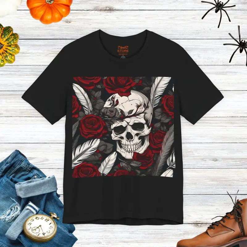 Creepy Skull Unisex Jersey Short Sleeve Tee - Halloween - DipaliZ