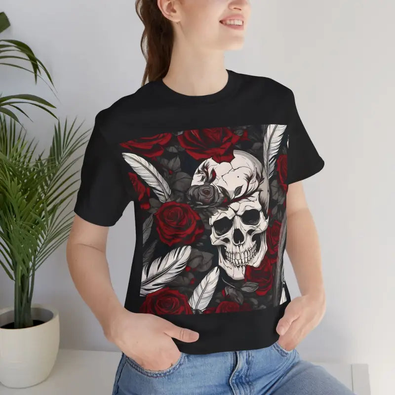 Creepy Skull Unisex Jersey Short Sleeve Tee - Halloween - DipaliZ