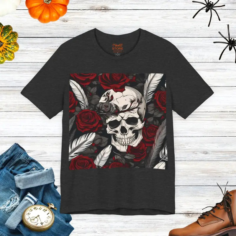 Creepy Skull Unisex Jersey Short Sleeve Tee - Halloween - DipaliZ