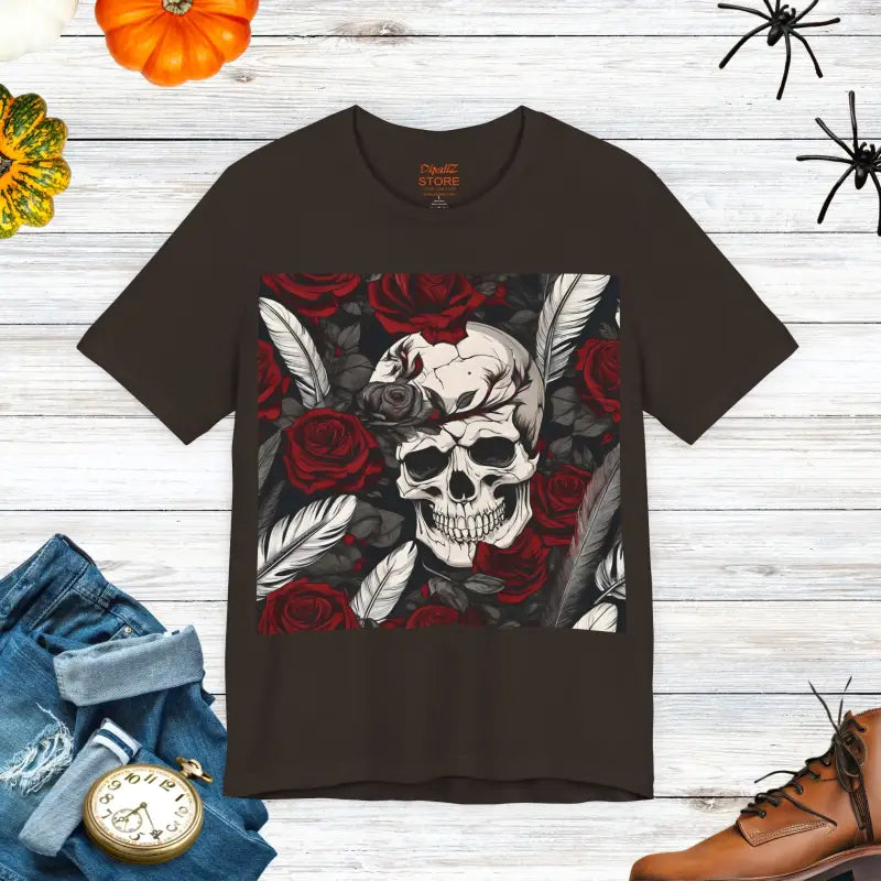 Creepy Skull Unisex Jersey Short Sleeve Tee - Halloween - DipaliZ