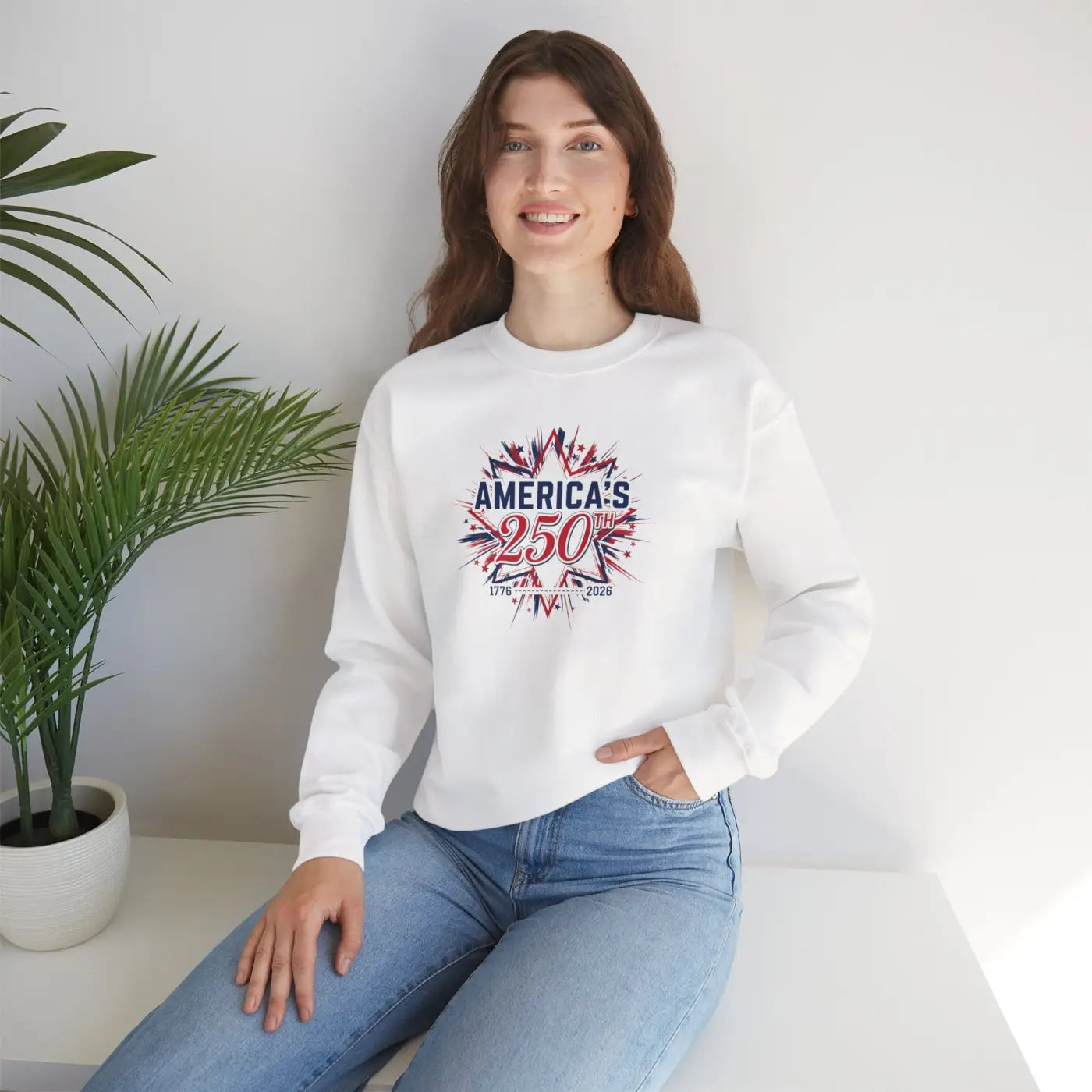 Patriotic 250th Anniversary Crewneck - Cozy Pride Sweatshirt - DipaliZ