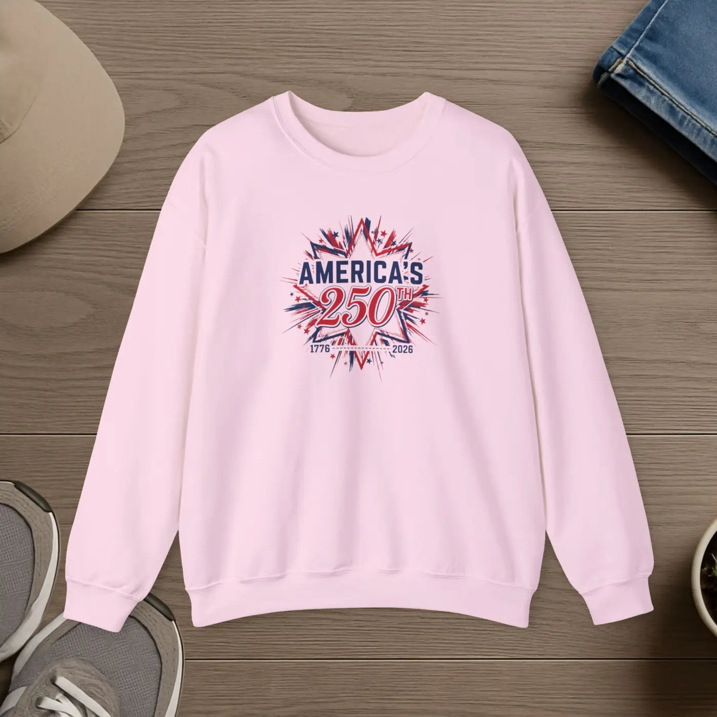 Patriotic 250th Anniversary Crewneck - Cozy Pride Sweatshirt - DipaliZ
