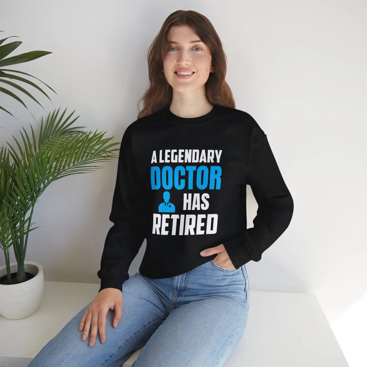 Retired Doctor Crewneck Sweatshirt - Legacy Style - DipaliZ