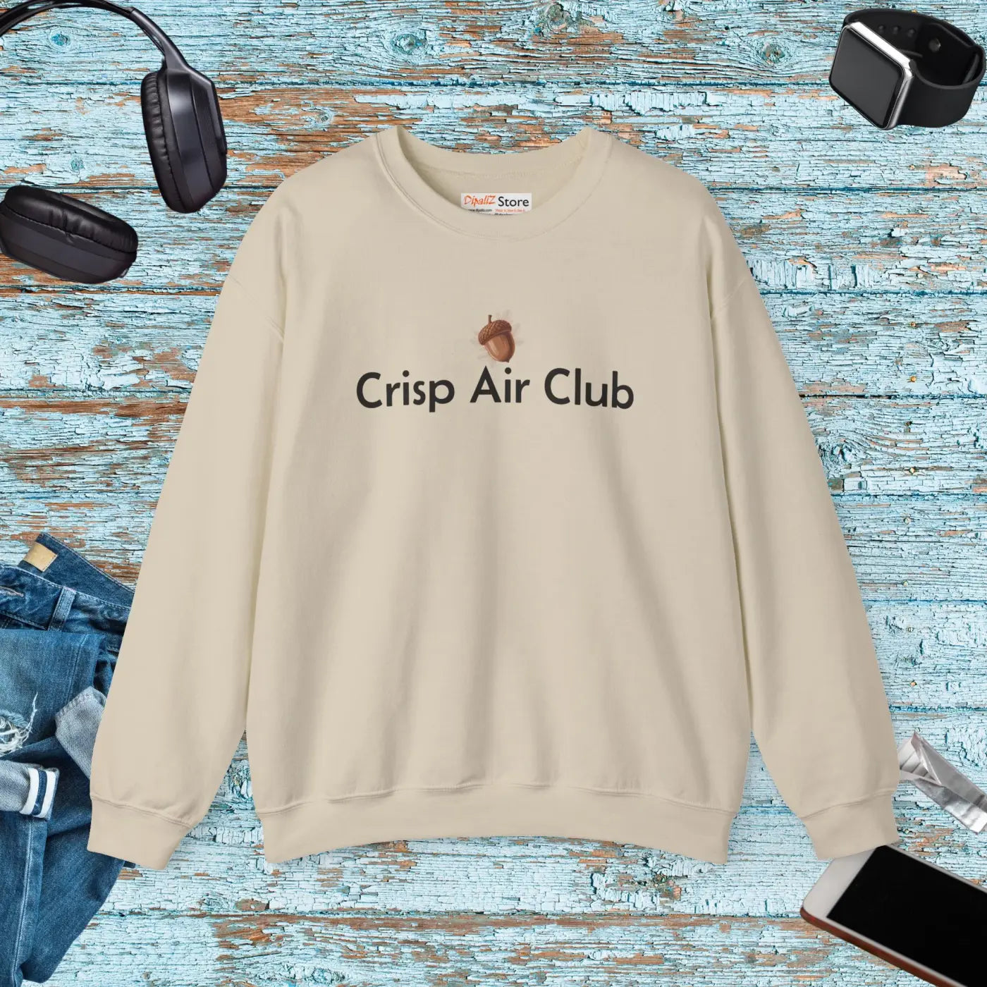 Cozy Unisex Crewneck - Crisp Air Club Fall Vibes - DipaliZ