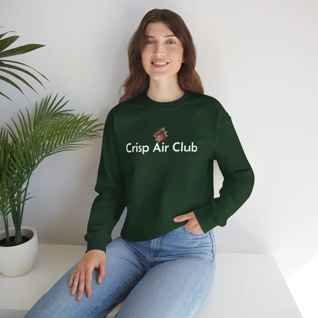 Cozy Unisex Crewneck - Crisp Air Club Fall Vibes - DipaliZ