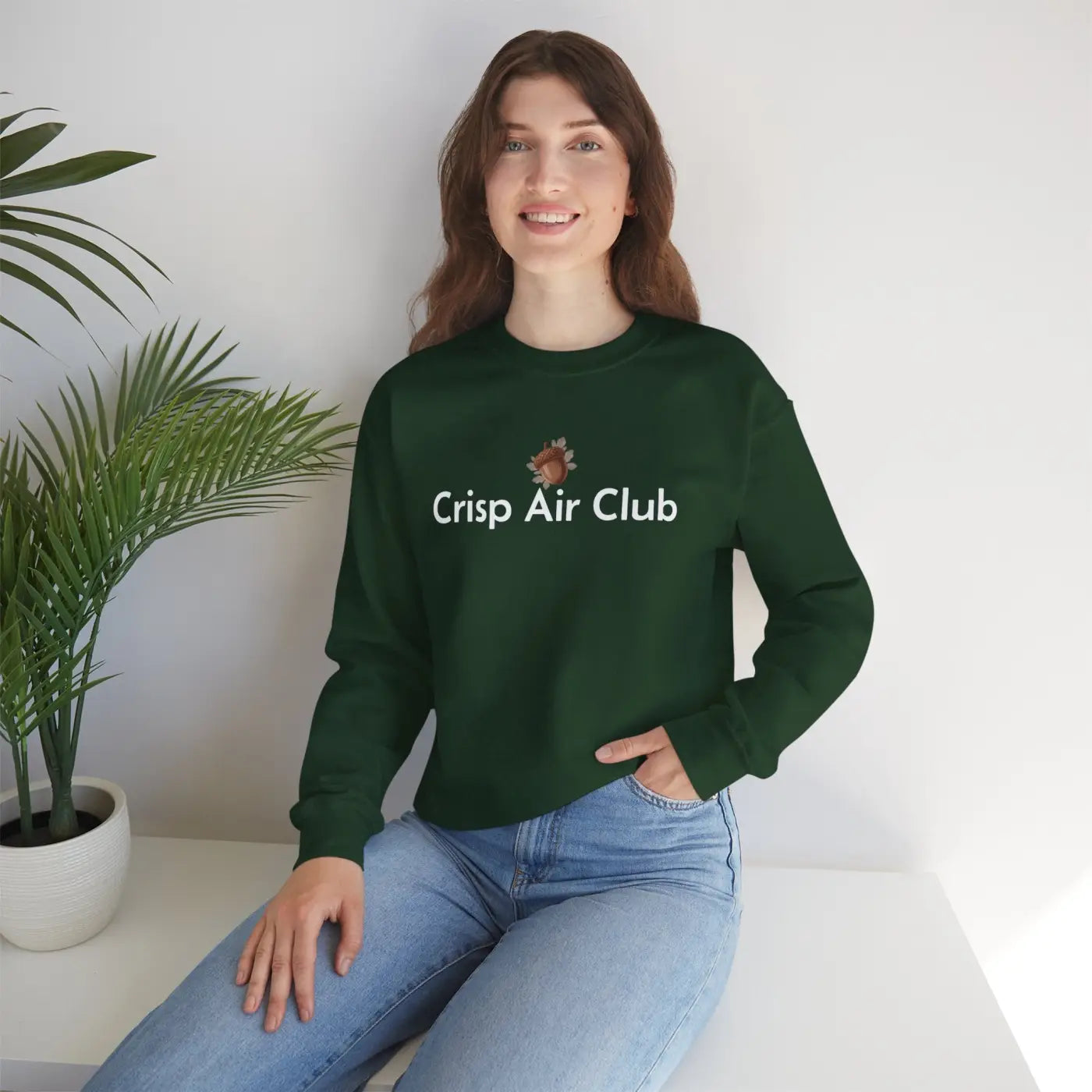 Cozy Unisex Crewneck - Crisp Air Club Fall Vibes - DipaliZ