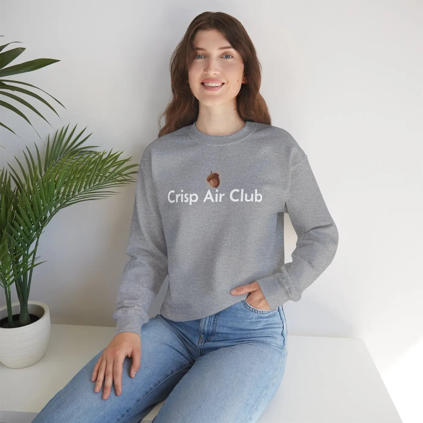 Cozy Unisex Crewneck - Crisp Air Club Fall Vibes - DipaliZ