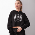 See No Evil, Hear No Evil, Speak No Evil Shabari Women's Cropped Hoodie Sweatshirt