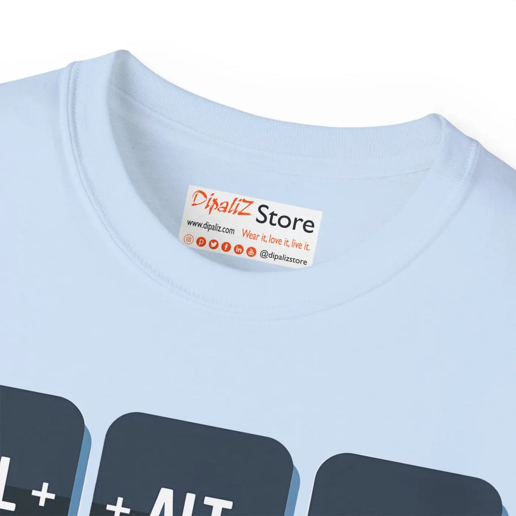 Ctrl Alt Delete Unisex Ultra Cotton Tee - Tech Humor - DipaliZ