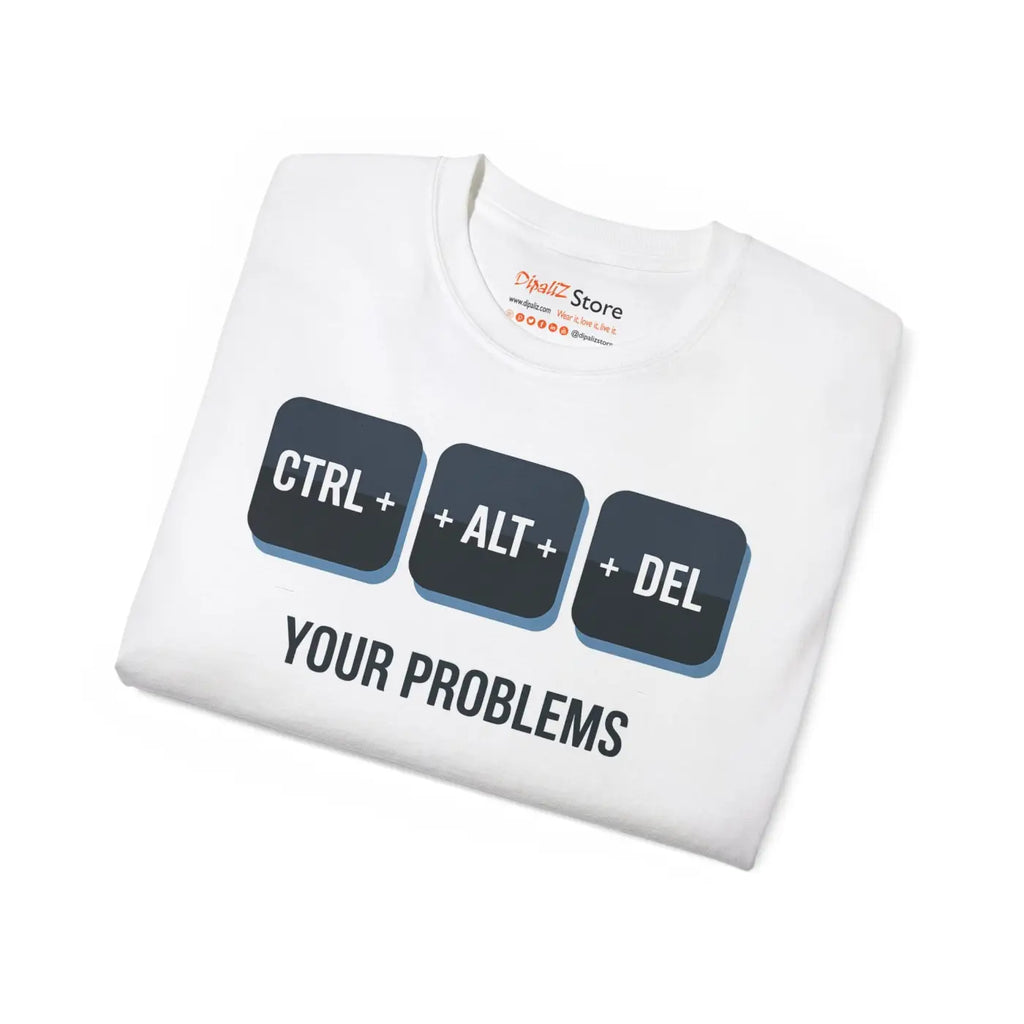 Ctrl Alt Delete Unisex Ultra Cotton Tee - Tech Humor - DipaliZ