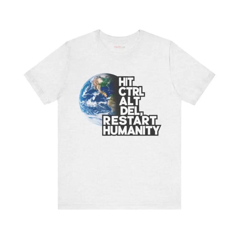 Soft Cotton Tee - Hit Control Alt Delete Jersey Short Sleeve - DipaliZ