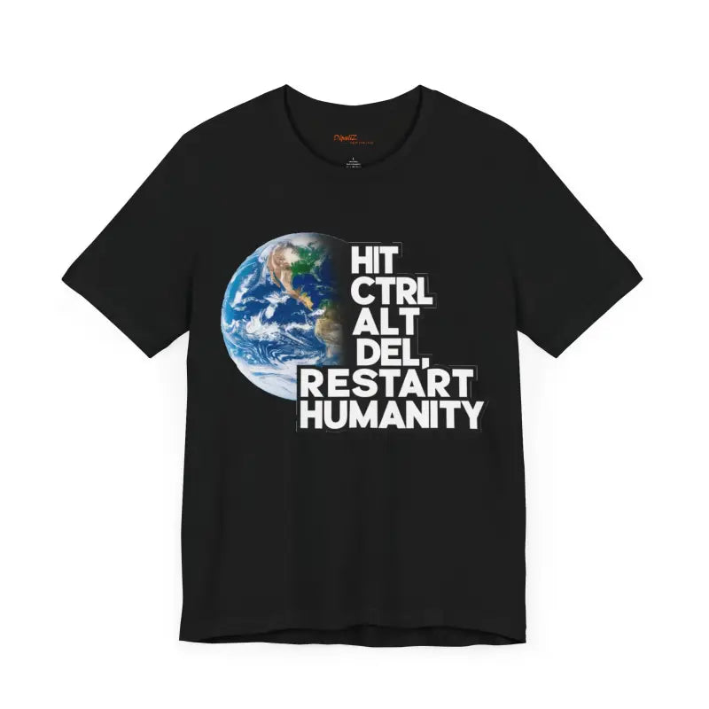 Soft Cotton Tee - Hit Control Alt Delete Jersey Short Sleeve - DipaliZ