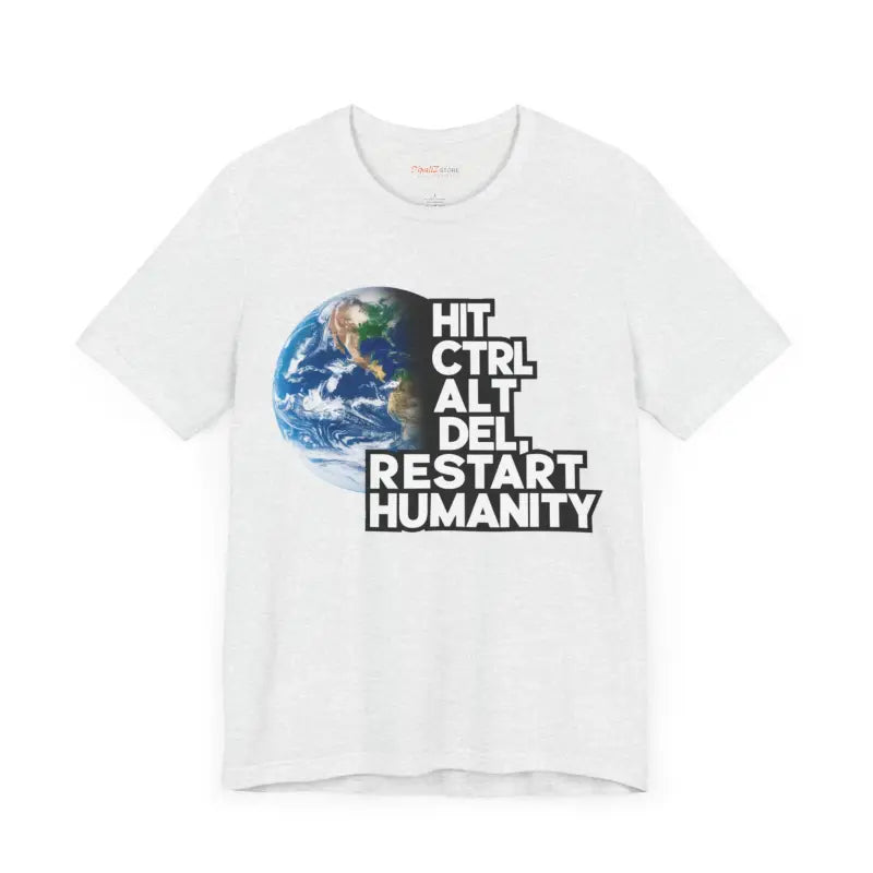 Soft Cotton Tee - Hit Control Alt Delete Jersey Short Sleeve - DipaliZ