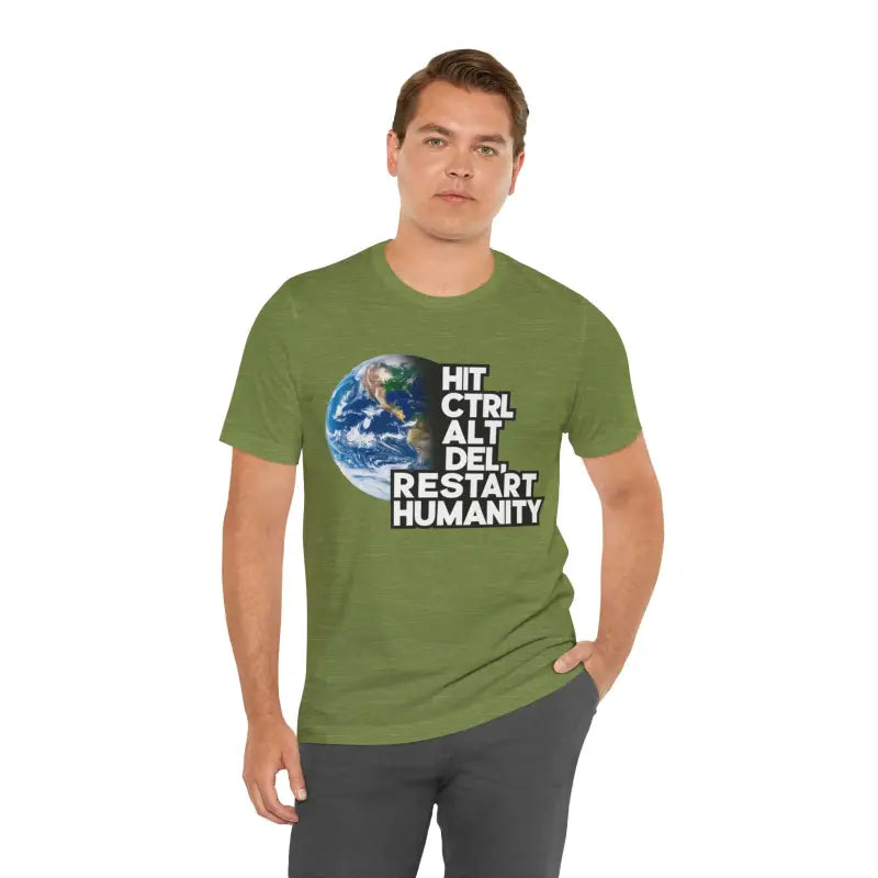 Soft Cotton Tee - Hit Control Alt Delete Jersey Short Sleeve - DipaliZ