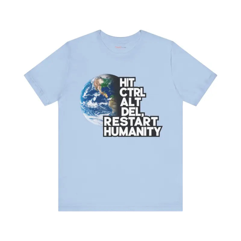 Soft Cotton Tee - Hit Control Alt Delete Jersey Short Sleeve - DipaliZ