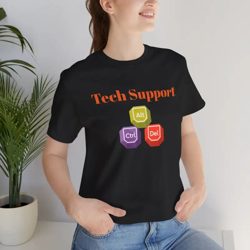 Tech Support Tee - Ctrl Alt Del Short Sleeve - DipaliZ