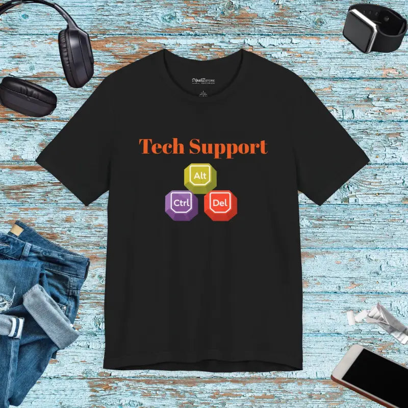 Tech Support Tee - Ctrl Alt Del Short Sleeve - DipaliZ