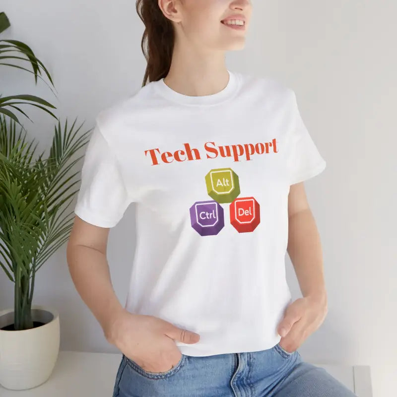 Tech Support Tee - Ctrl Alt Del Short Sleeve - DipaliZ