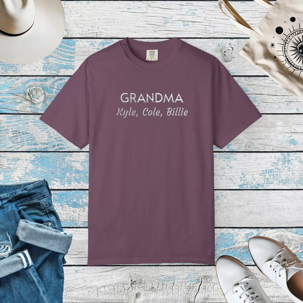 Custom Grandma Tee - Comfort Script Graphic Shirt - DipaliZ