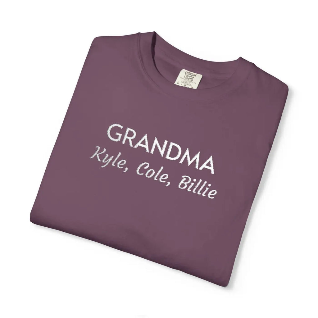 Custom Grandma Tee - Comfort Script Graphic Shirt - DipaliZ