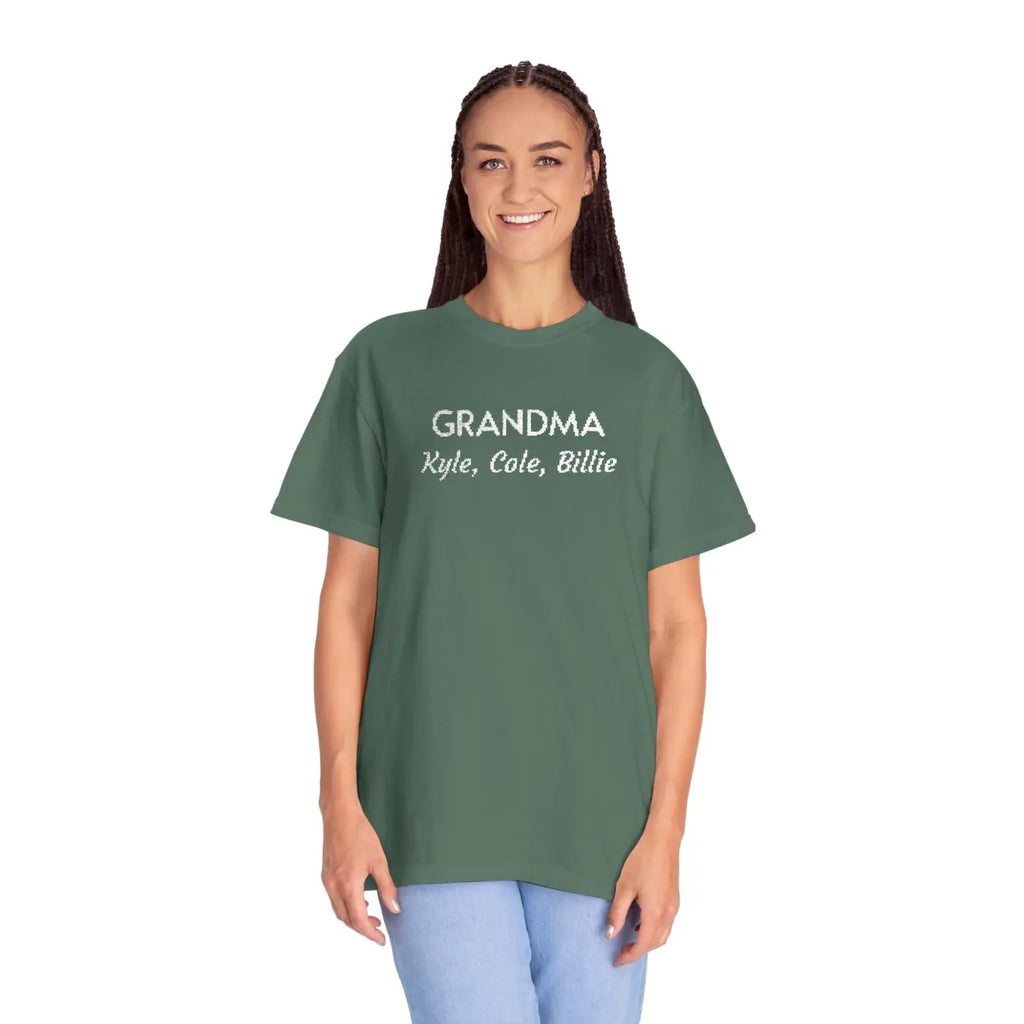 Custom Grandma Tee - Comfort Script Graphic Shirt - DipaliZ