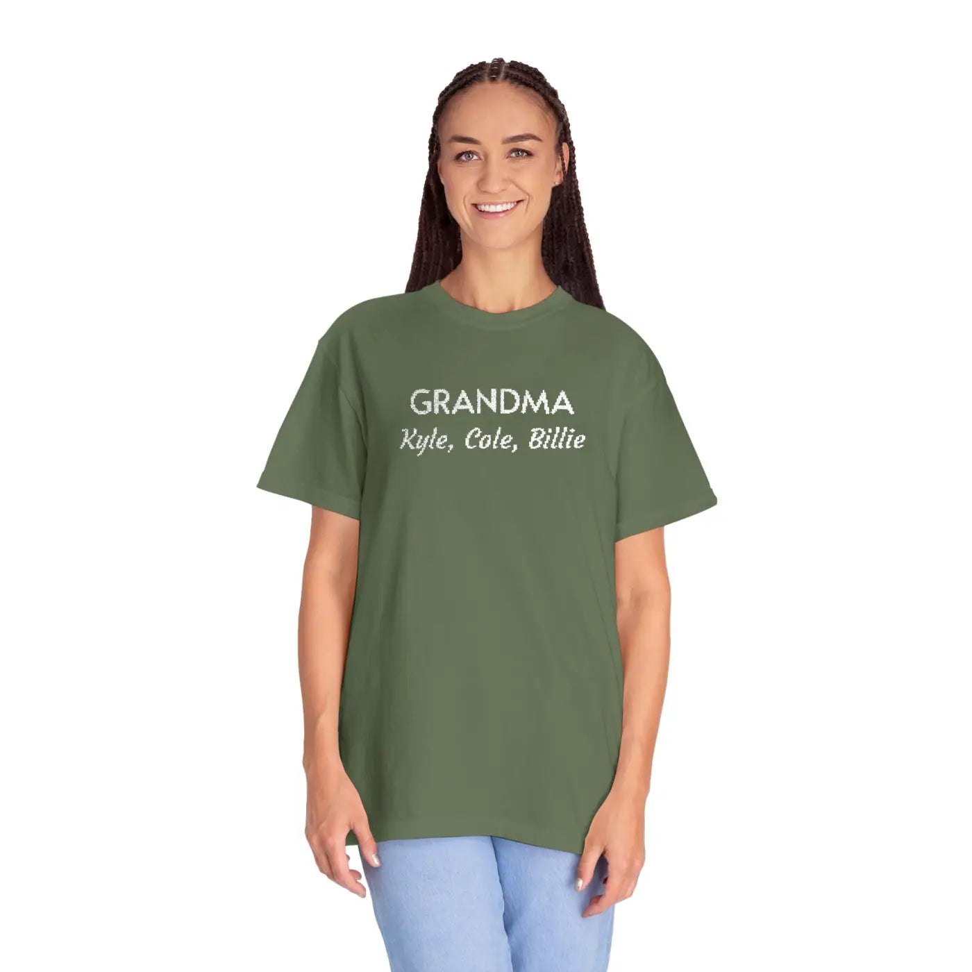 Custom Grandma Tee - Comfort Script Graphic Shirt - DipaliZ