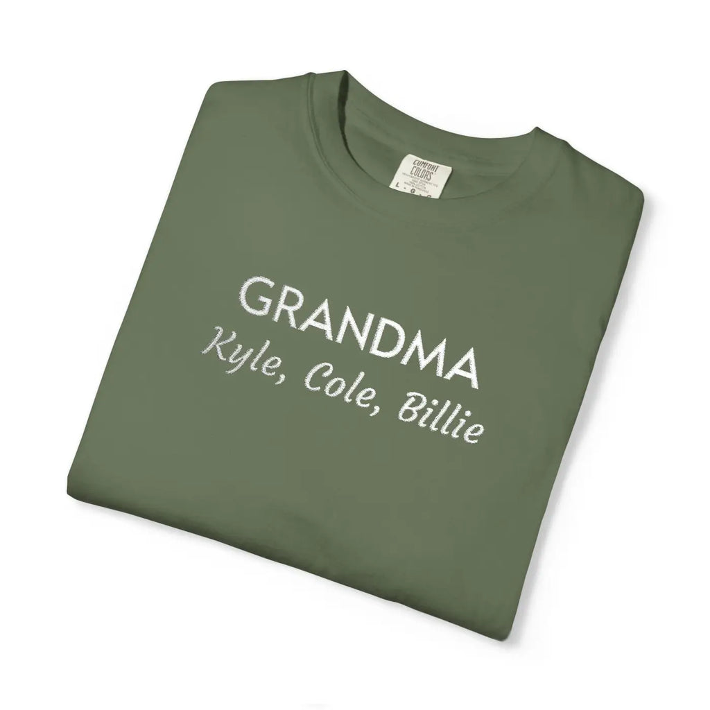 Custom Grandma Tee - Comfort Script Graphic Shirt - DipaliZ