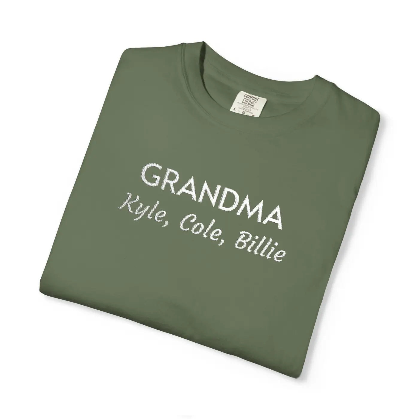 Custom Grandma Tee - Comfort Script Graphic Shirt - DipaliZ