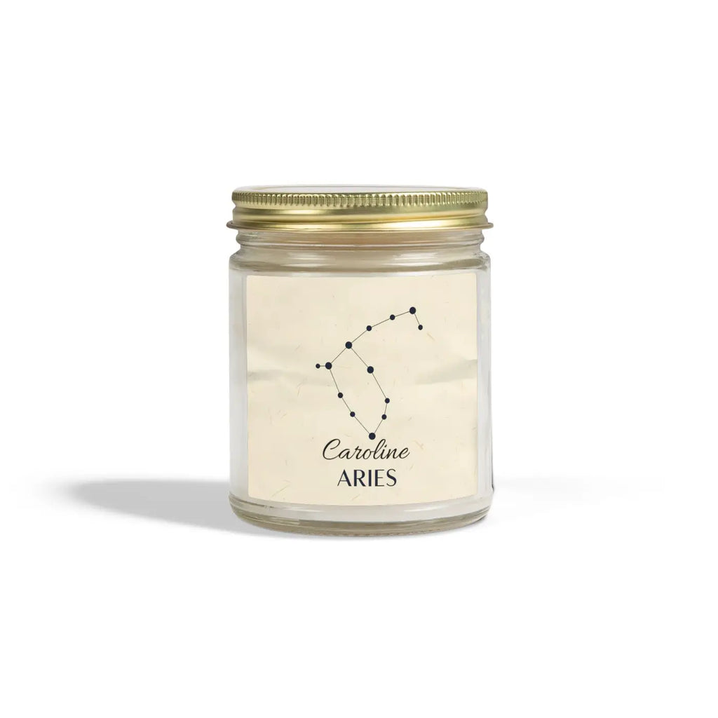 Aries Zodiac Candle - Coconut Apricot Wax Fire Sign - DipaliZ