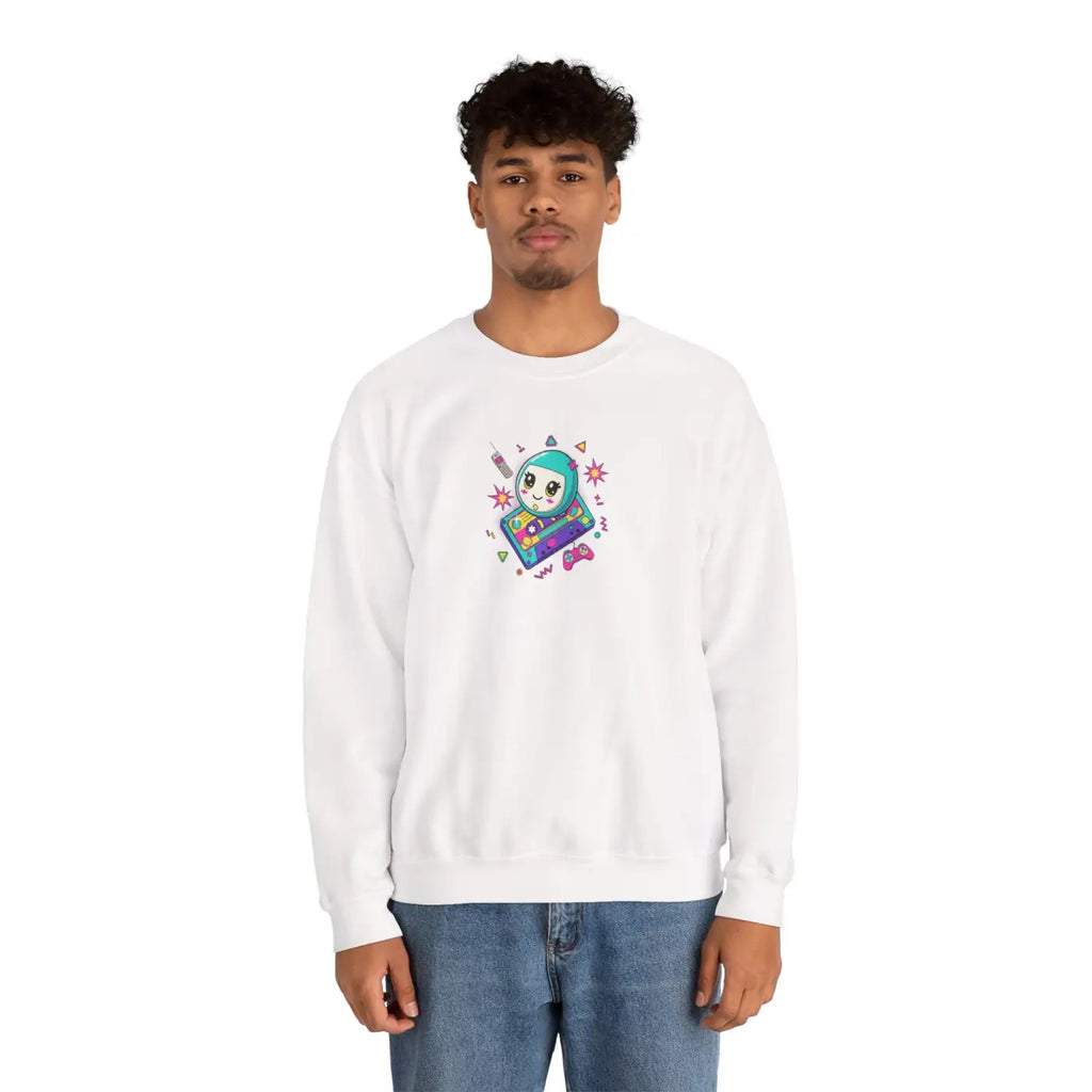 Alien Gamer Crewneck - Retro Arcade Space Design - DipaliZ