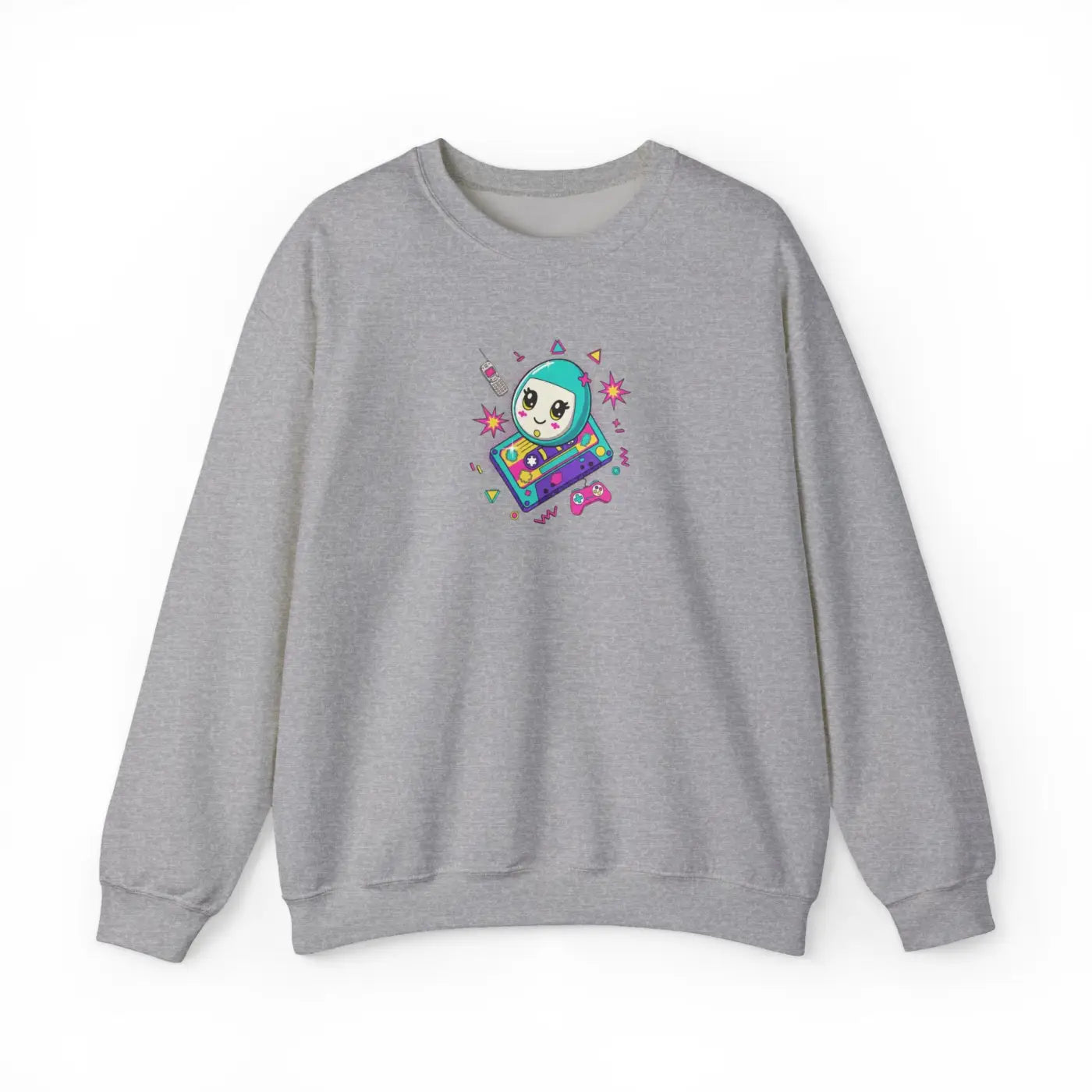 Alien Gamer Crewneck - Retro Arcade Space Design - DipaliZ