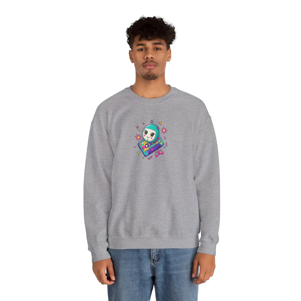 Alien Gamer Crewneck - Retro Arcade Space Design - DipaliZ