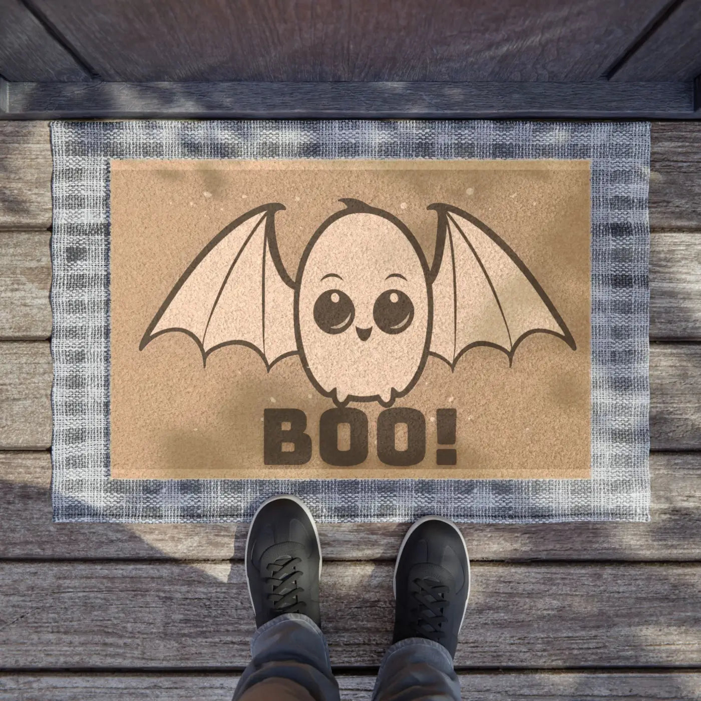 Spooky Bat Doormat - Tufted Coir Coconut Fiber - DipaliZ
