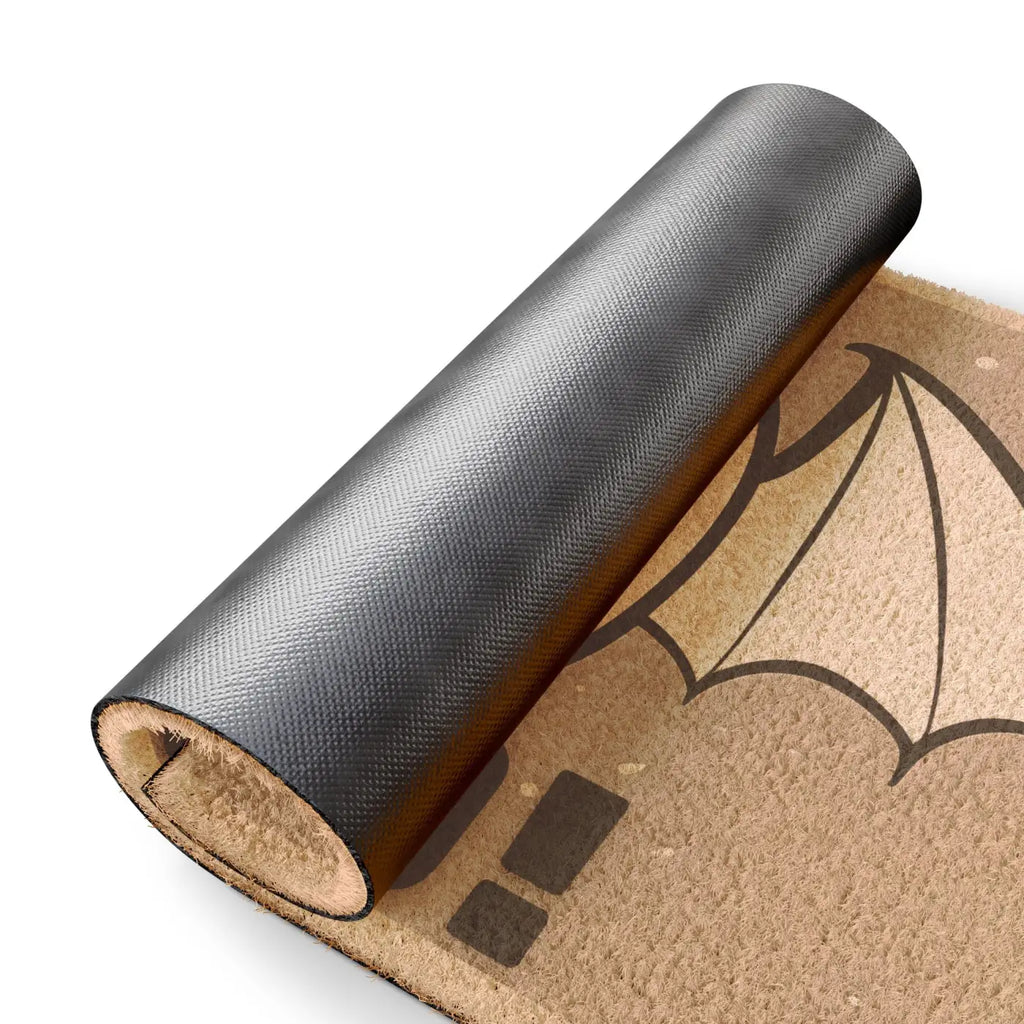 Spooky Bat Doormat - Tufted Coir Coconut Fiber - DipaliZ