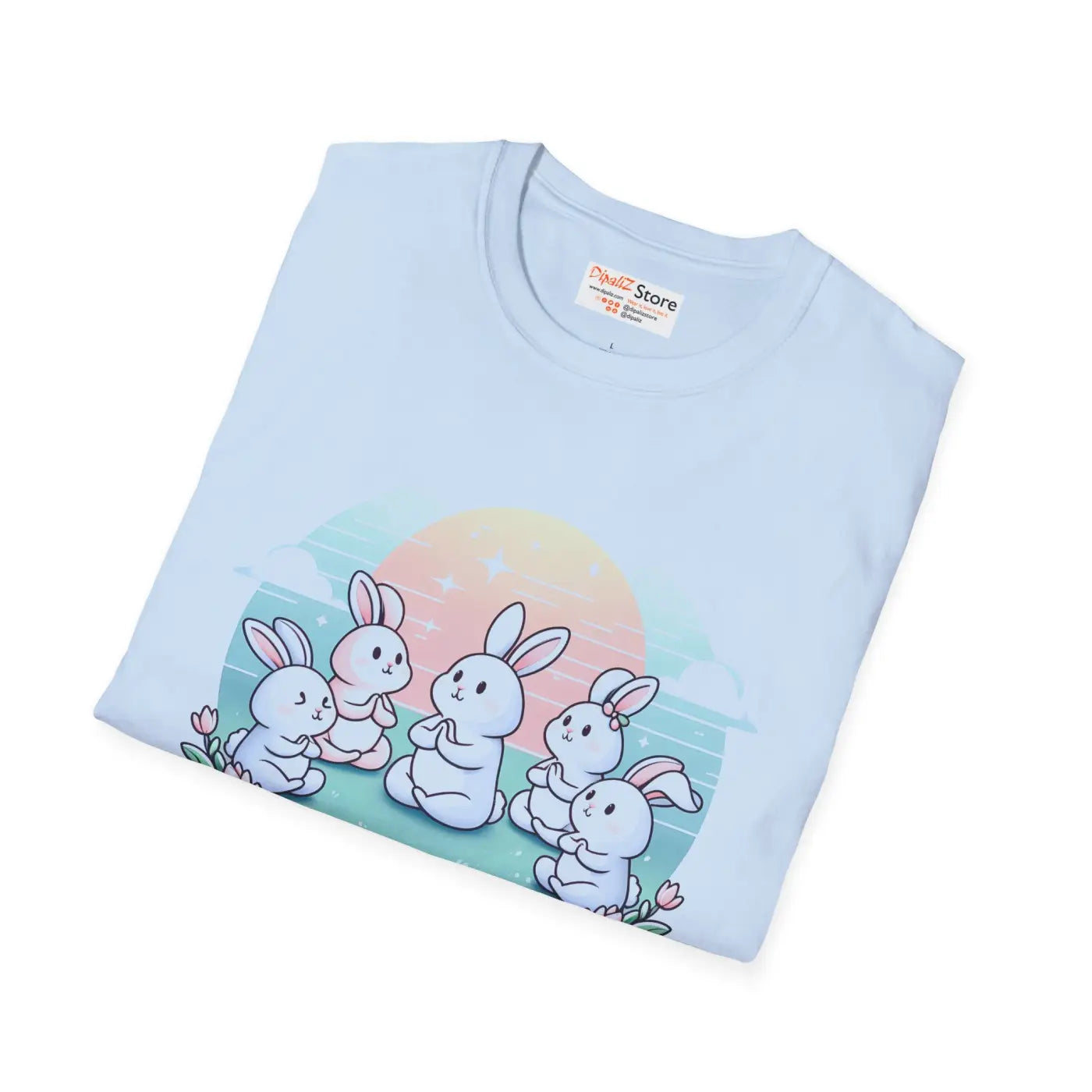 Cute Bunny Yoga Tee - Easter Celebrations - DipaliZ