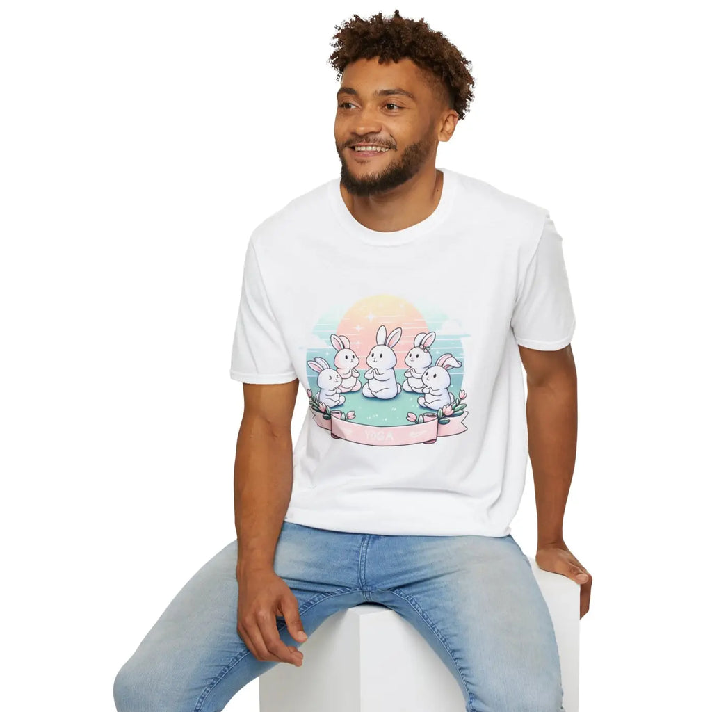 Cute Bunny Yoga Tee - Easter Celebrations - DipaliZ