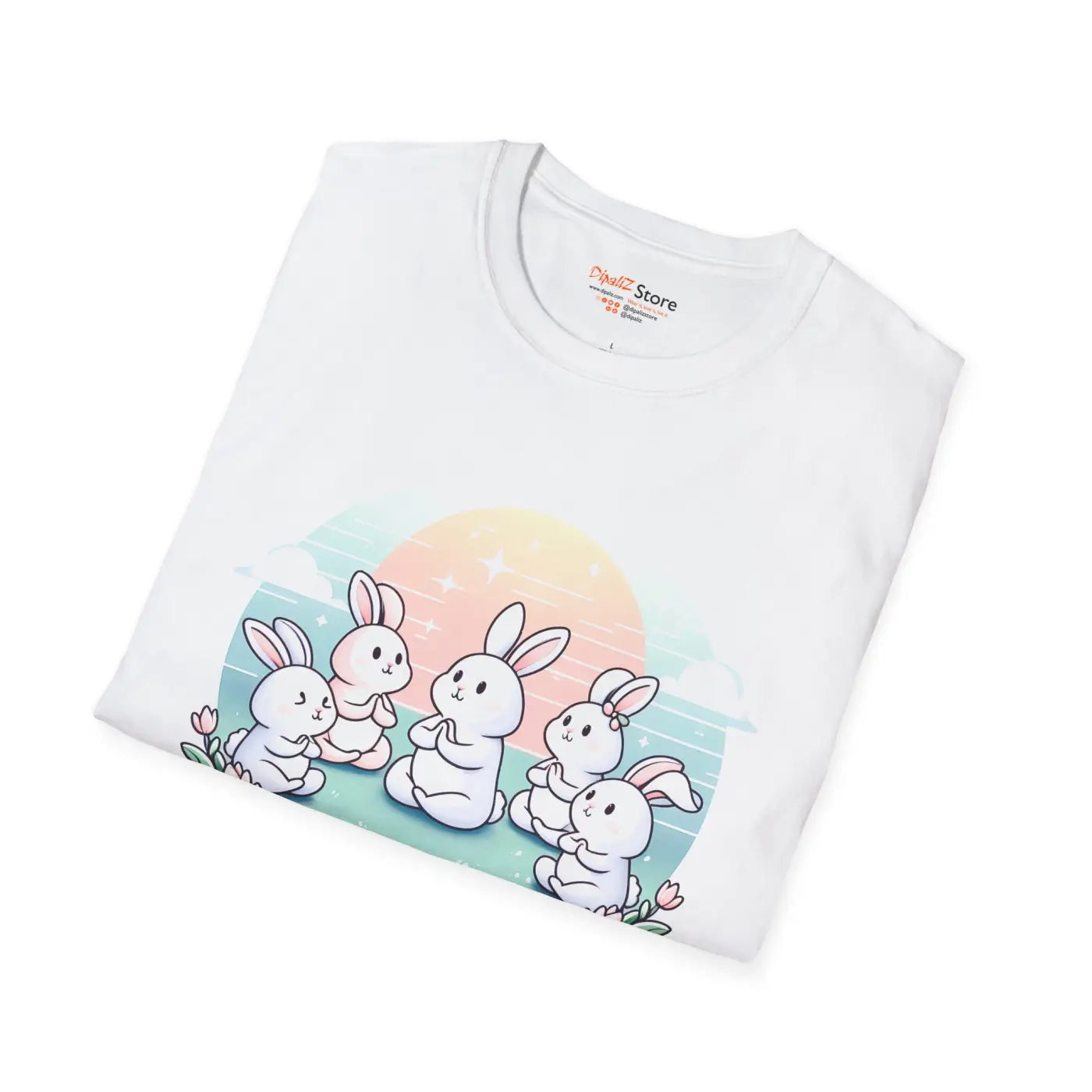 Cute Bunny Yoga Tee - Easter Celebrations - DipaliZ