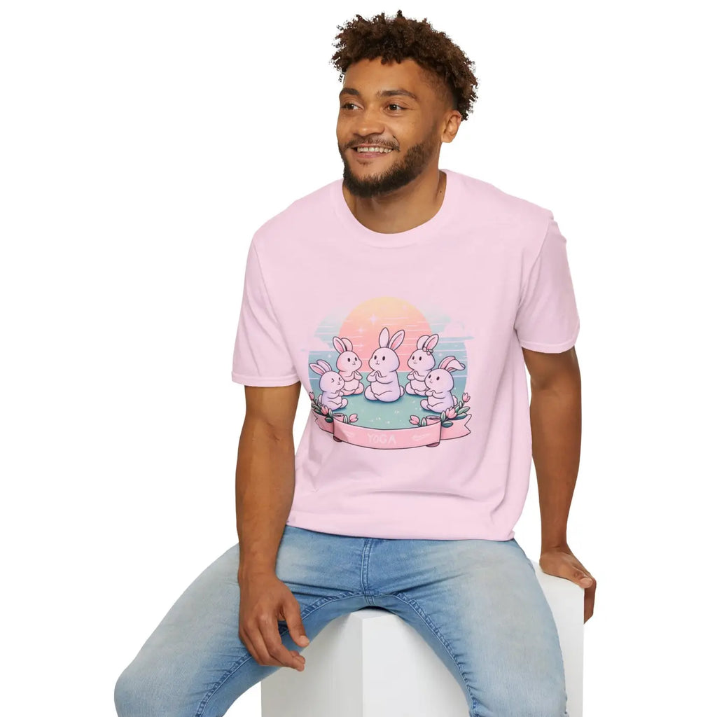 Cute Bunny Yoga Tee - Easter Celebrations - DipaliZ