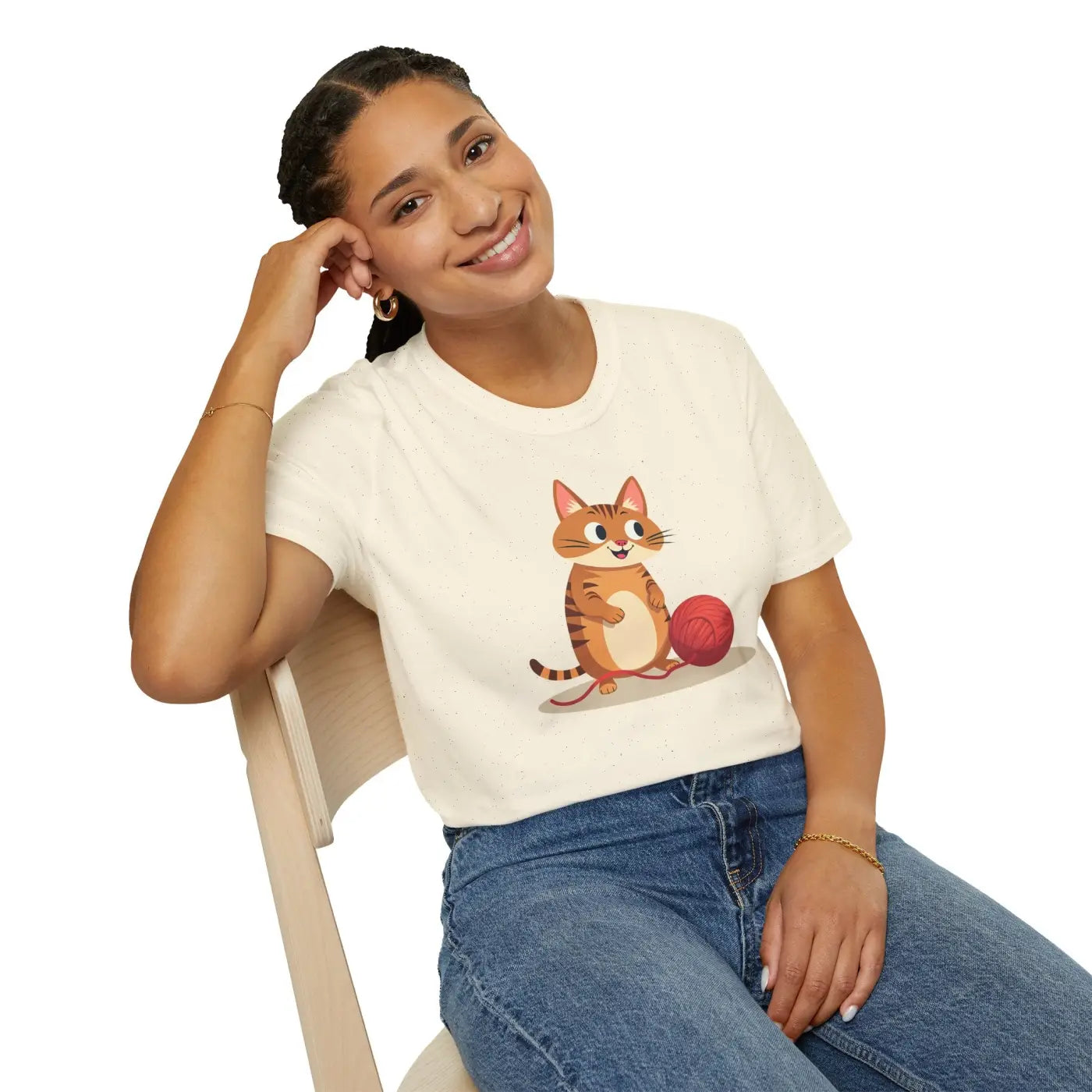 Cute Cat Basketball Unisex Softstyle Tee - Cat Lovers - DipaliZ