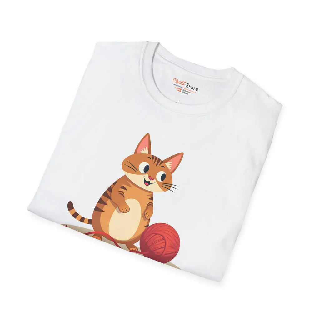 Cute Cat Basketball Unisex Softstyle Tee - Cat Lovers - DipaliZ
