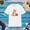 Cute Cat Basketball Unisex Softstyle Tee - Cat Lovers - DipaliZ