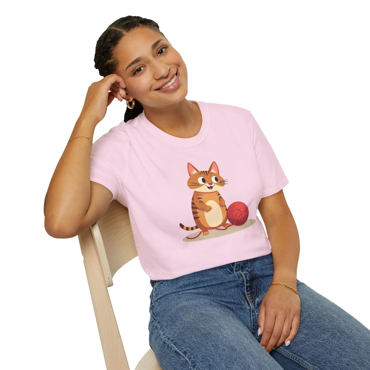 Cute Cat Basketball Unisex Softstyle Tee - Cat Lovers - DipaliZ