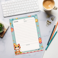 Cat Daily Planner - Cute Daily Planner Boost Notepad - DipaliZ