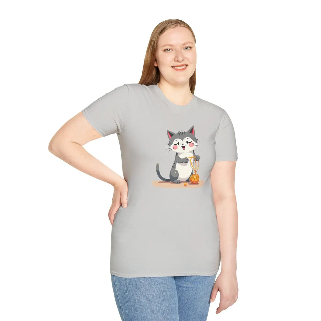Cute Cat Pumpkin Cozy Casual Tee - Fall Pet Lover Gift - DipaliZ