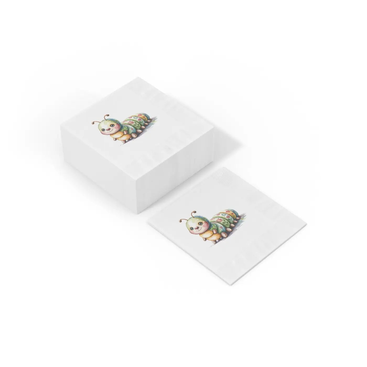 Cute Caterpillar Napkins - Whimsical Party Supplies - DipaliZ