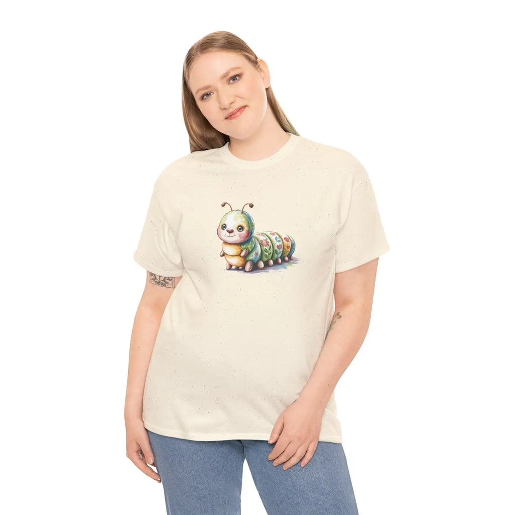 Cute Caterpillar Unisex Heavy Cotton Tee - Nature Lovers - DipaliZ