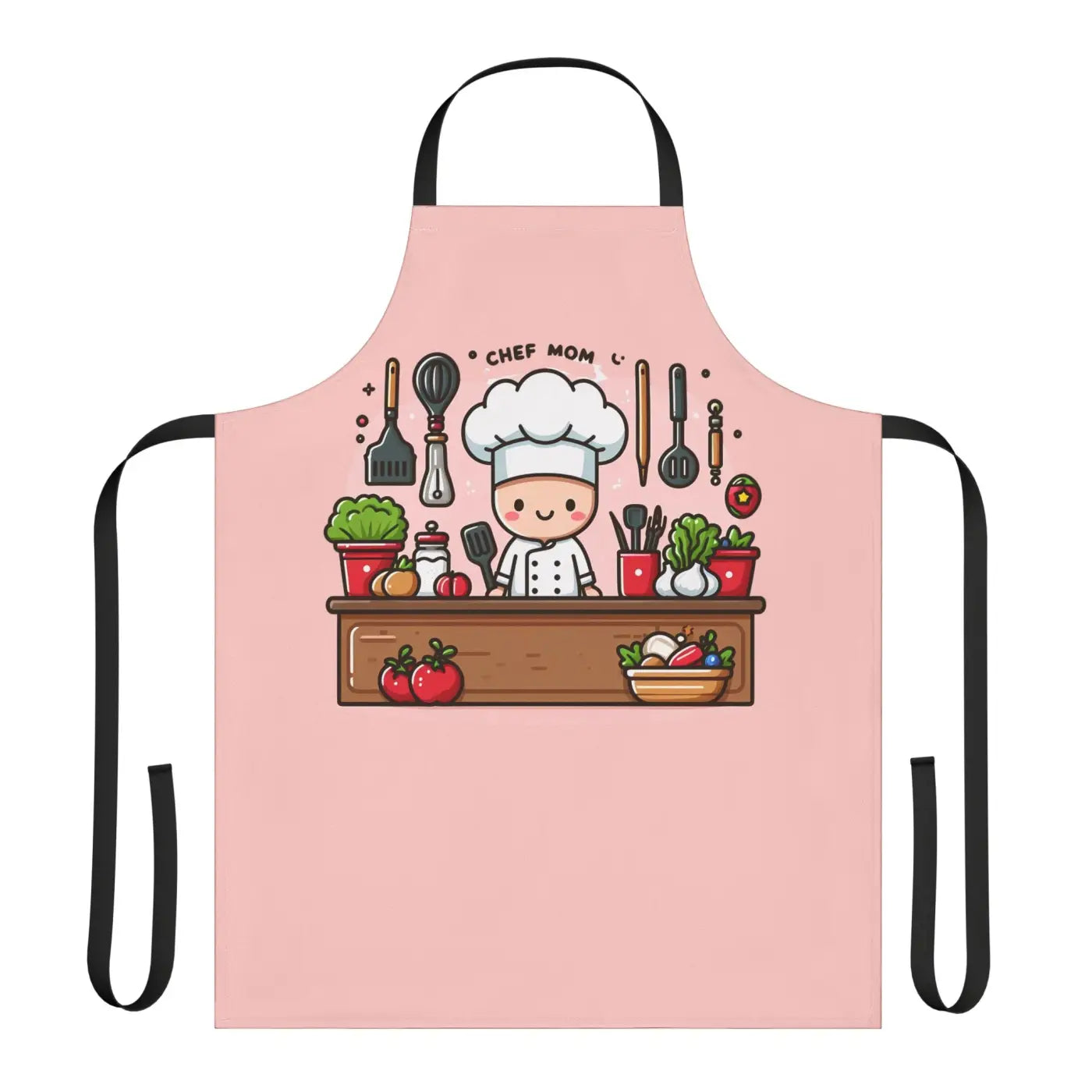 Chef Mom Apron - Vibrant Color Straps and Playful Prints - DipaliZ