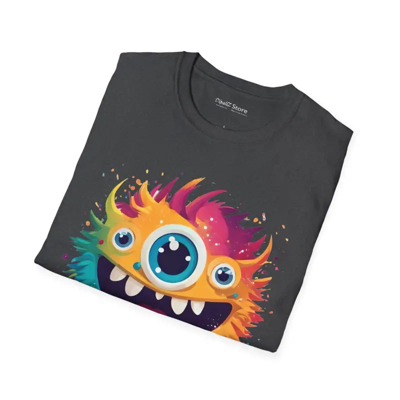 Cute Colorful Monster Softstyle T Shirt - Unisex Cotton - DipaliZ