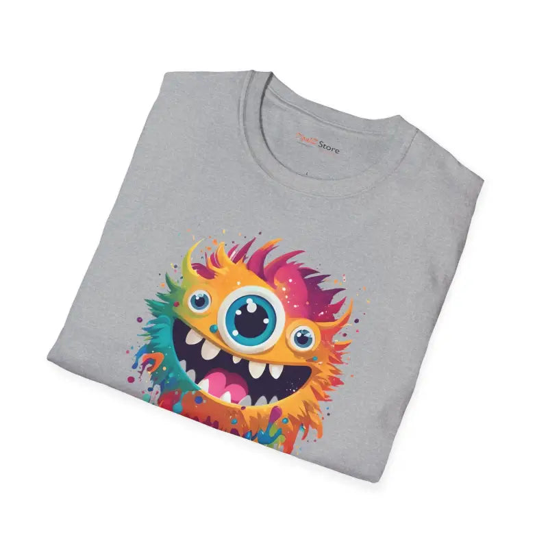 Cute Colorful Monster Softstyle T Shirt - Unisex Cotton - DipaliZ